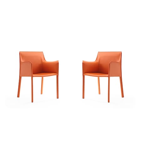 Manhattan Comfort Paris Armchair in Coral, PK2 2-DC034-CO